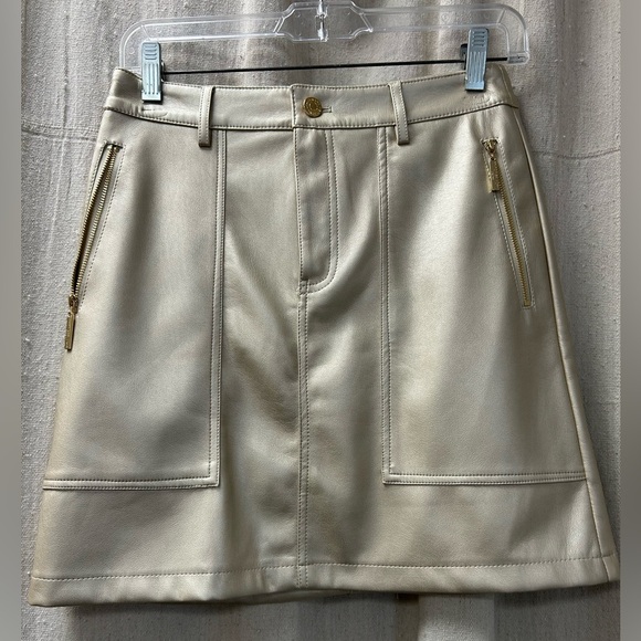 Marc New York /Gold Mini A-Line Skirt/Size 2 - Picture 1 of 12